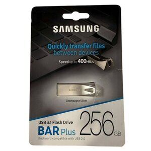 Samsung 256GB Bar Plus USB 3.1 Flash Drive Champagne Silver